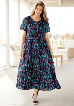 Plus Size Floral Midi Dresses