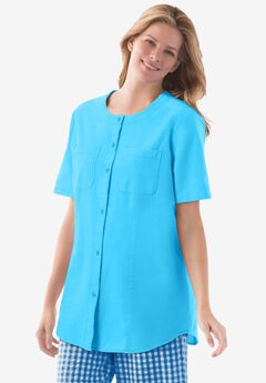 Short-Sleeve Crinkle Shirt