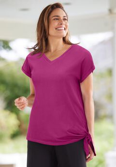 SIDE TIE KNIT TEE