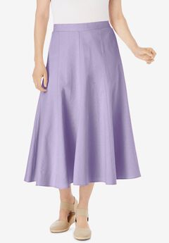 Linen-Blend Skirt