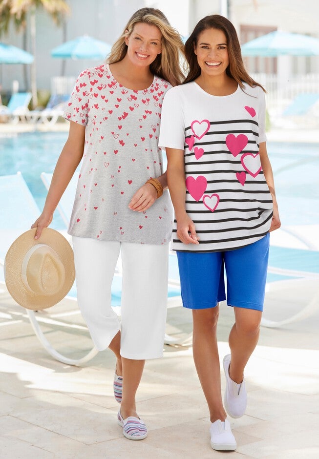 Graphic Print Scoop Neck Tunic, , alternate image number null