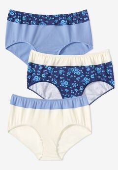 Full Coverage Stretch Cotton Color Block Brief 3-Pack