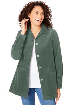 Pleat-Back Corduroy Jacket