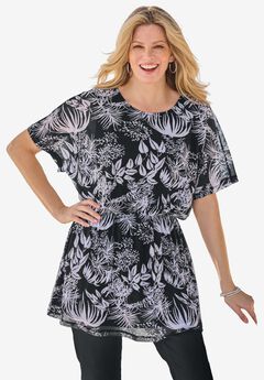 Miracle Mesh Blouson Tunic