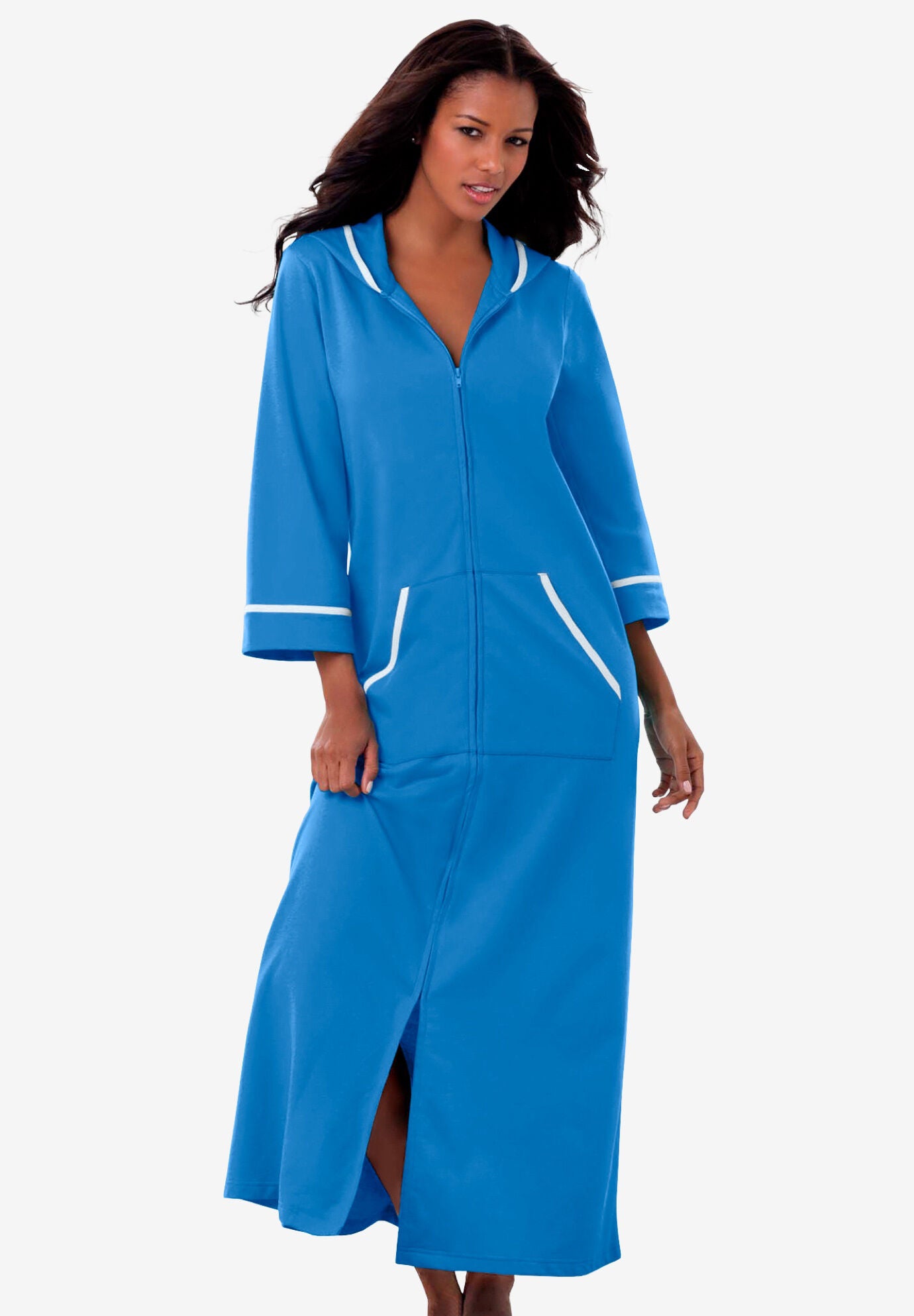 Long French Terry Robe Woman Within