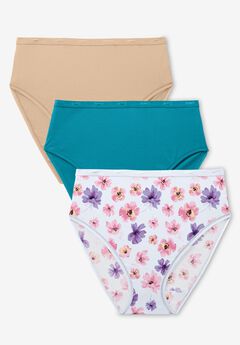 Hi-Cut Cotton/Spandex Panty 3-Pack