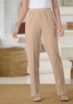 Knit Hassle-Free Pull-On Elastic-Waist Pants