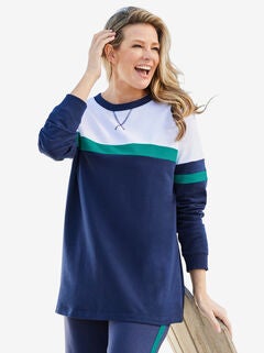 Color Block Long Sleeve Sweatshirt