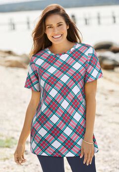 Perfect Printed Short-Sleeve Crewneck Tee