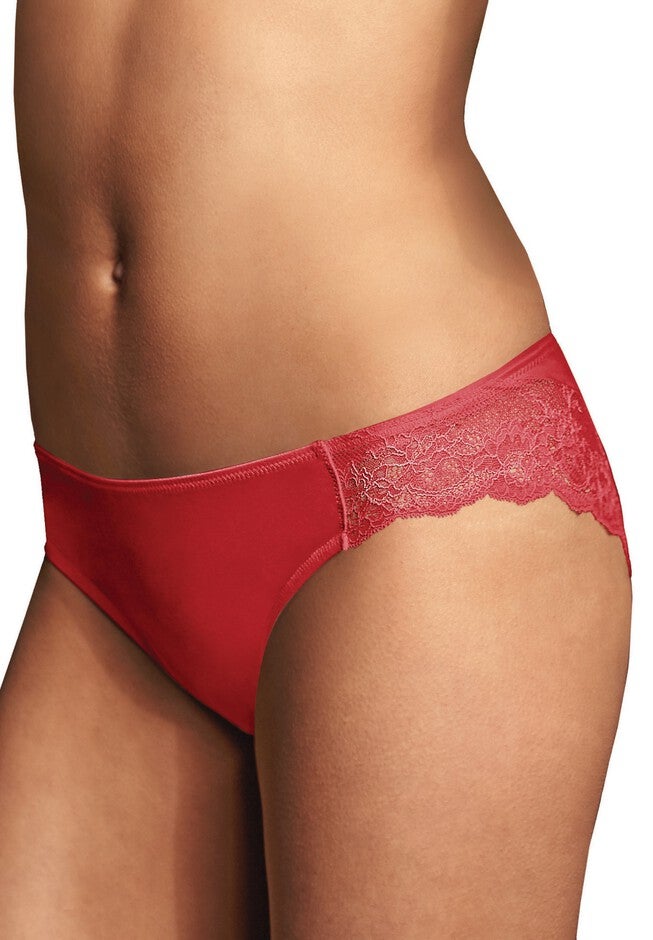 Comfort Devotion® Lace Back Tanga Panty, CAMERA RED Y, hi-res image number 0