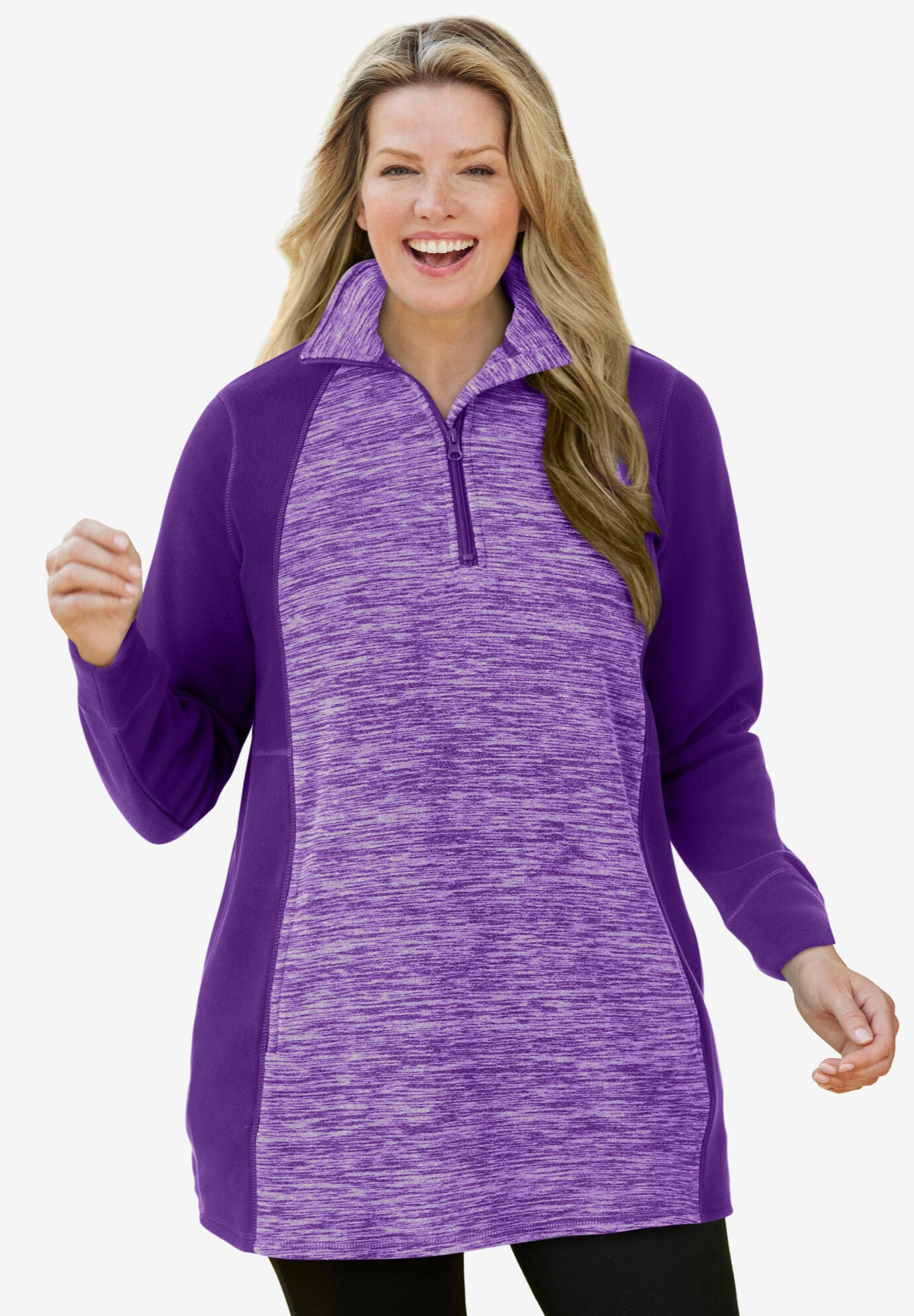 Microfleece quarter on sale zip pullover