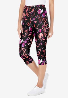 Stretch Cotton Printed Capri Legging