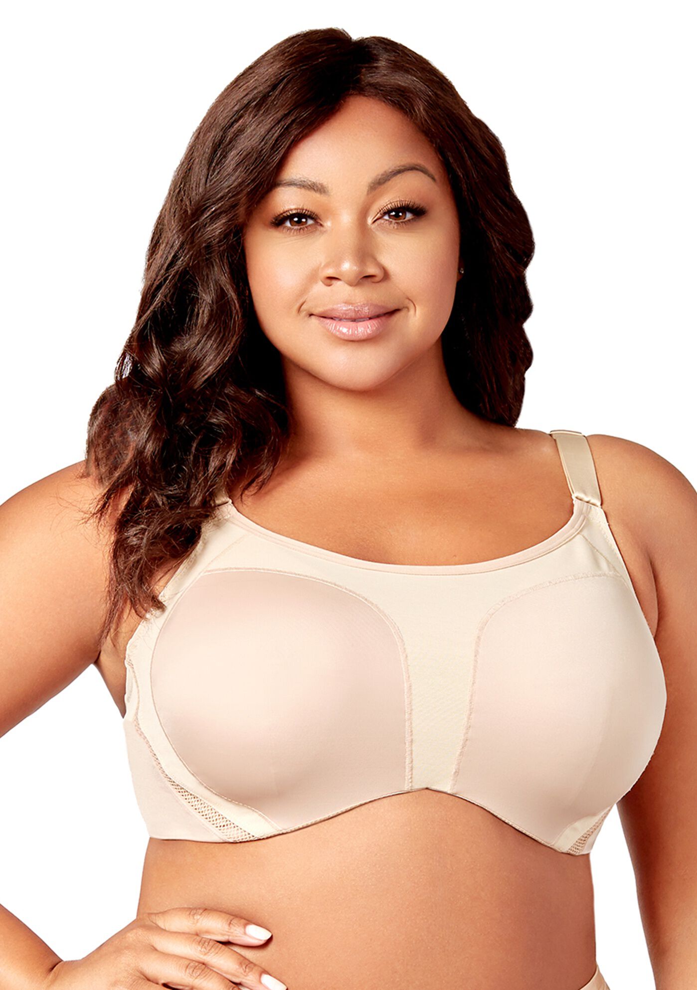 Curvy Moves Sports Underwire Bra 2511, BEIGE, hi-res image number 0