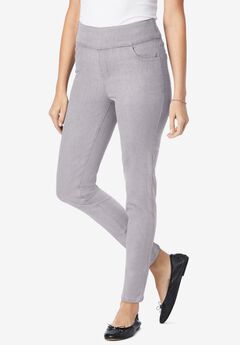 Flex-Fit Slim-Leg Pull-On Gap-Free Stretch-Denim Jeans