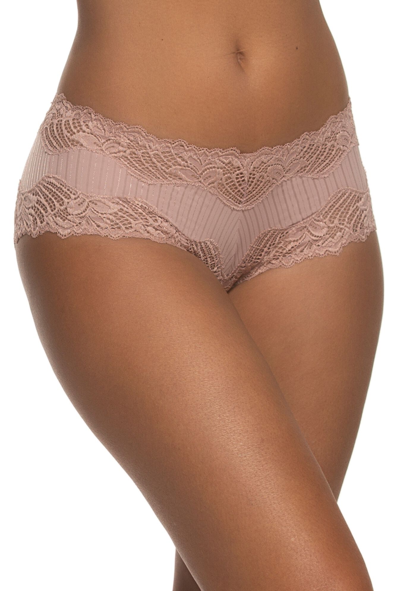 Stripe Delight Hipster Panty, ROSE TAN, hi-res image number 0
