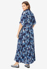 Roll-Tab Sleeve Crinkle Shirtdress, , alternate image number null