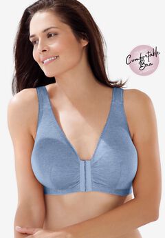 Leading Lady® Meryl Cotton Front-Close Wireless Bra