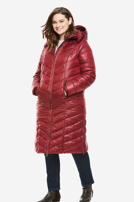 Sport Faux Down Coat Plus Size Faux Fur Coats Woman Within