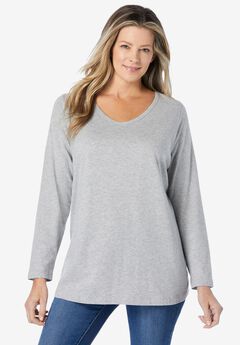 Perfect Long-Sleeve V-Neck Tee