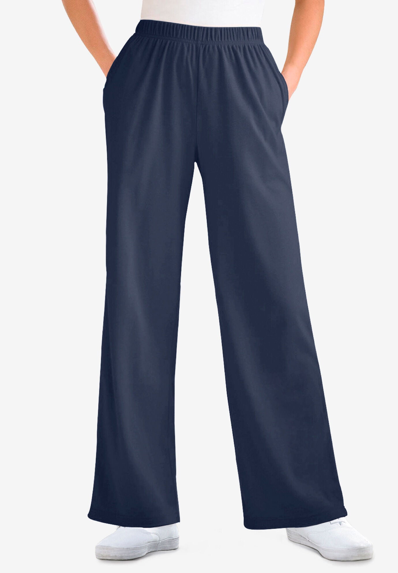 Woman within wide leg pants best sale