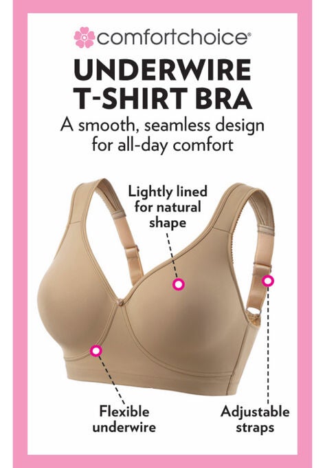 Underwire Microfiber T-Shirt Bra, , alternate image number null
