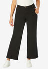 Stretch Wide-Leg Ankle Jean, BLACK DENIM, hi-res image number null