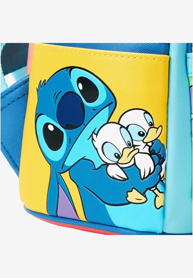 Loungefly x Disney Stitch Color Block Mini Backpack, BLUE, alternate image number 7