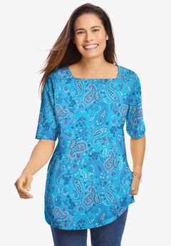 Printed Perfect Square-Neck Tee