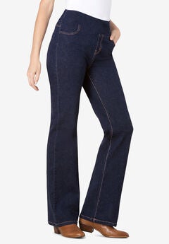 Flex-Fit Pull-On Bootcut Denim Jean