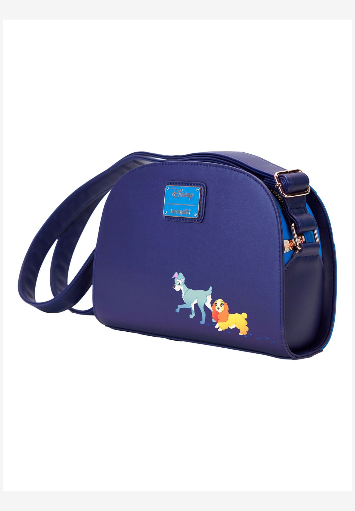 Loungefly x Disney Lady And The Tramp Crossbody Bag 70th Anniversary, BLUE, alternate image number 2