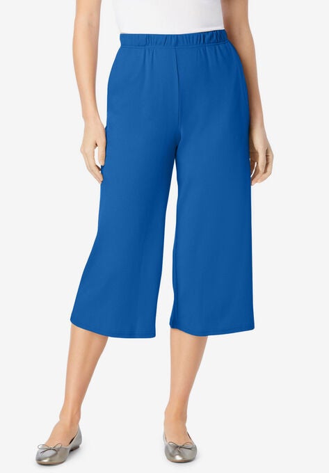 7-Day Knit Culotte, DEEP COBALT, hi-res image number null