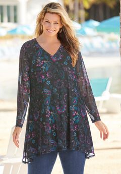 High-Low Miracle Mesh Tunic