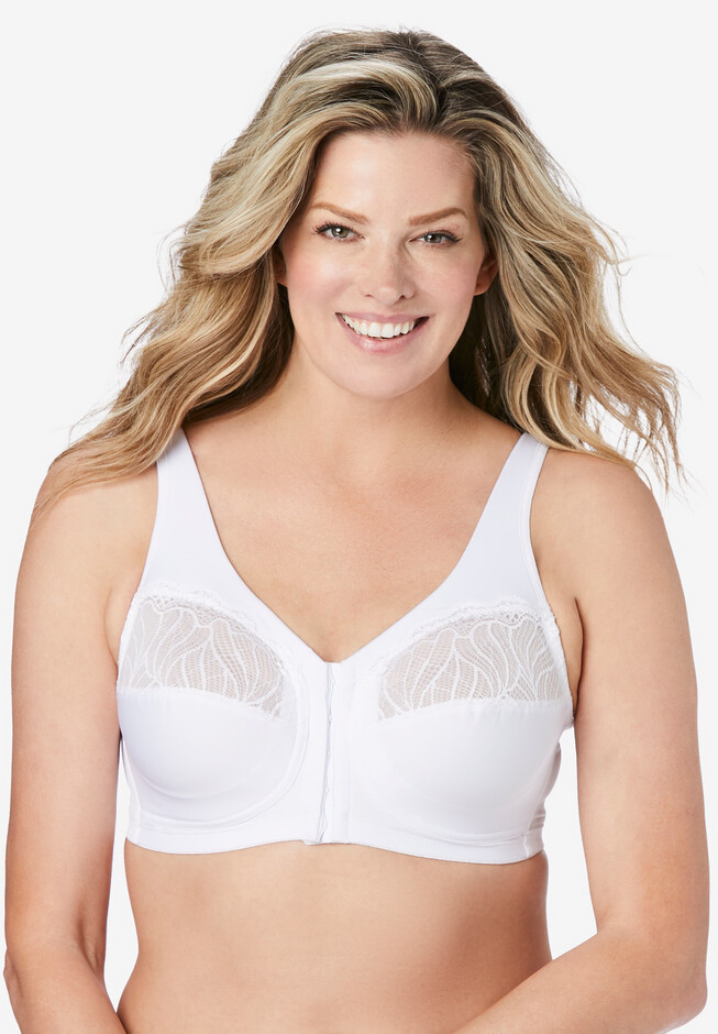 Full Figure Plus Size MagicLift Natural Shape Front-Close Bra Wirefree 1210
