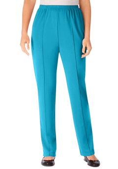 The Hassle-Free Elastic-Waist Soft Knit Pant