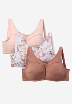 3-Pack Wireless Light Support Cotton Bra