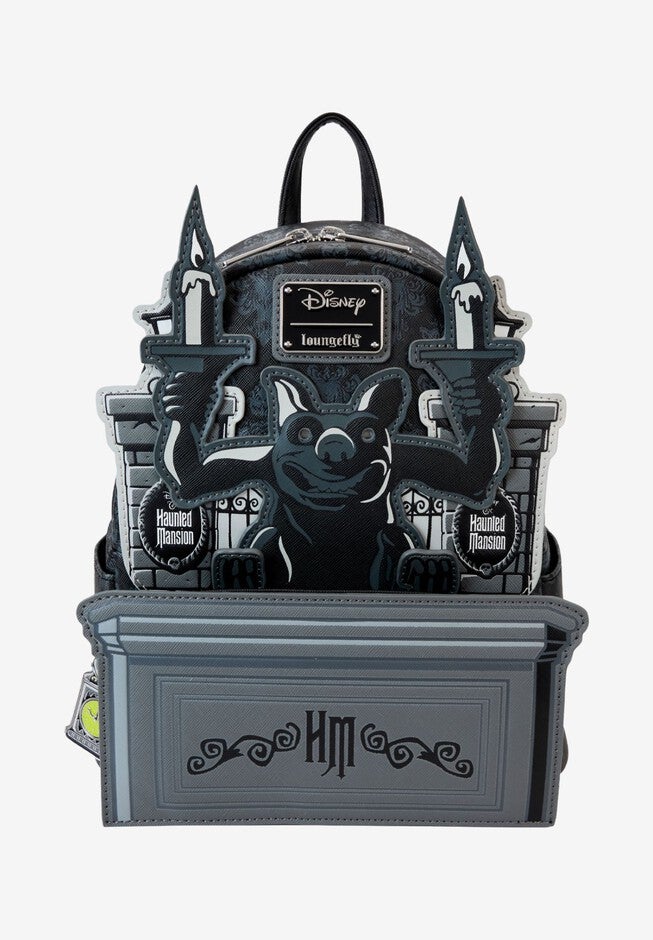 Loungefly x Disney Haunted Mansion Gargoyle Wallpaper Mini Backpack, BLACK, hi-res image number null