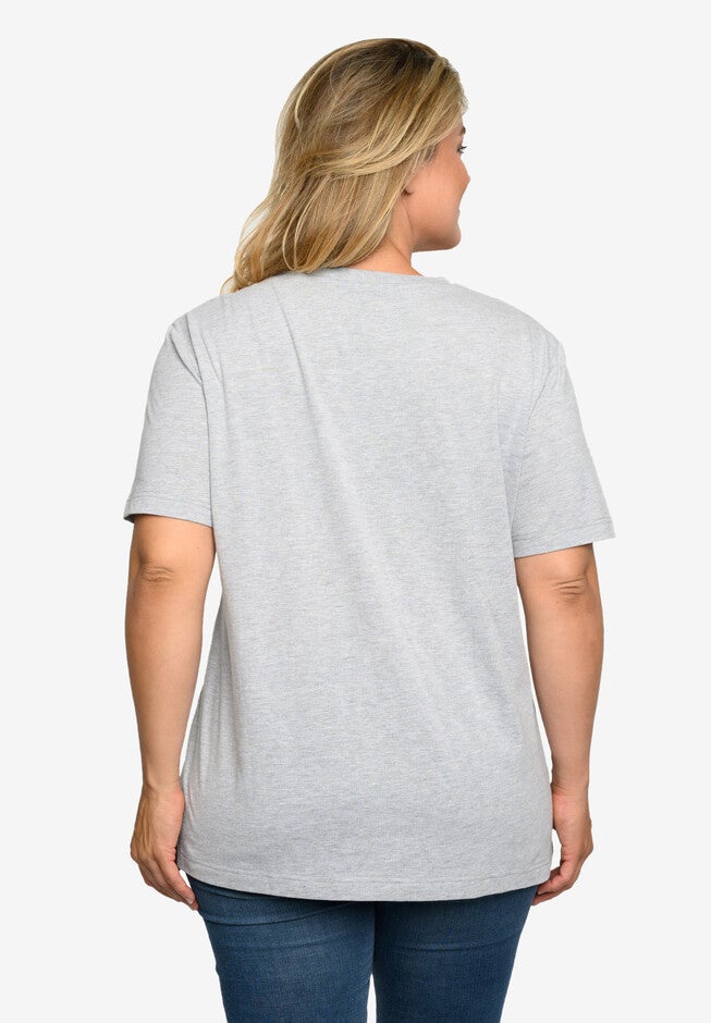 Mickey And Minnie Mouse Back To Back T-Shirt Heather Gray, , alternate image number 3