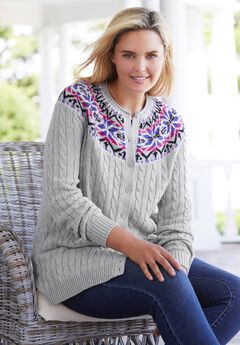 Plus Size Fair Isle Sweaters for Women