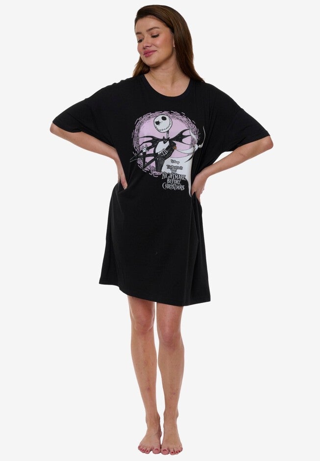 Disney Nightmare Before Christmas Jack Skellington Sleep Shirt Nightgown Pajamas Sleepwear, , alternate image number null