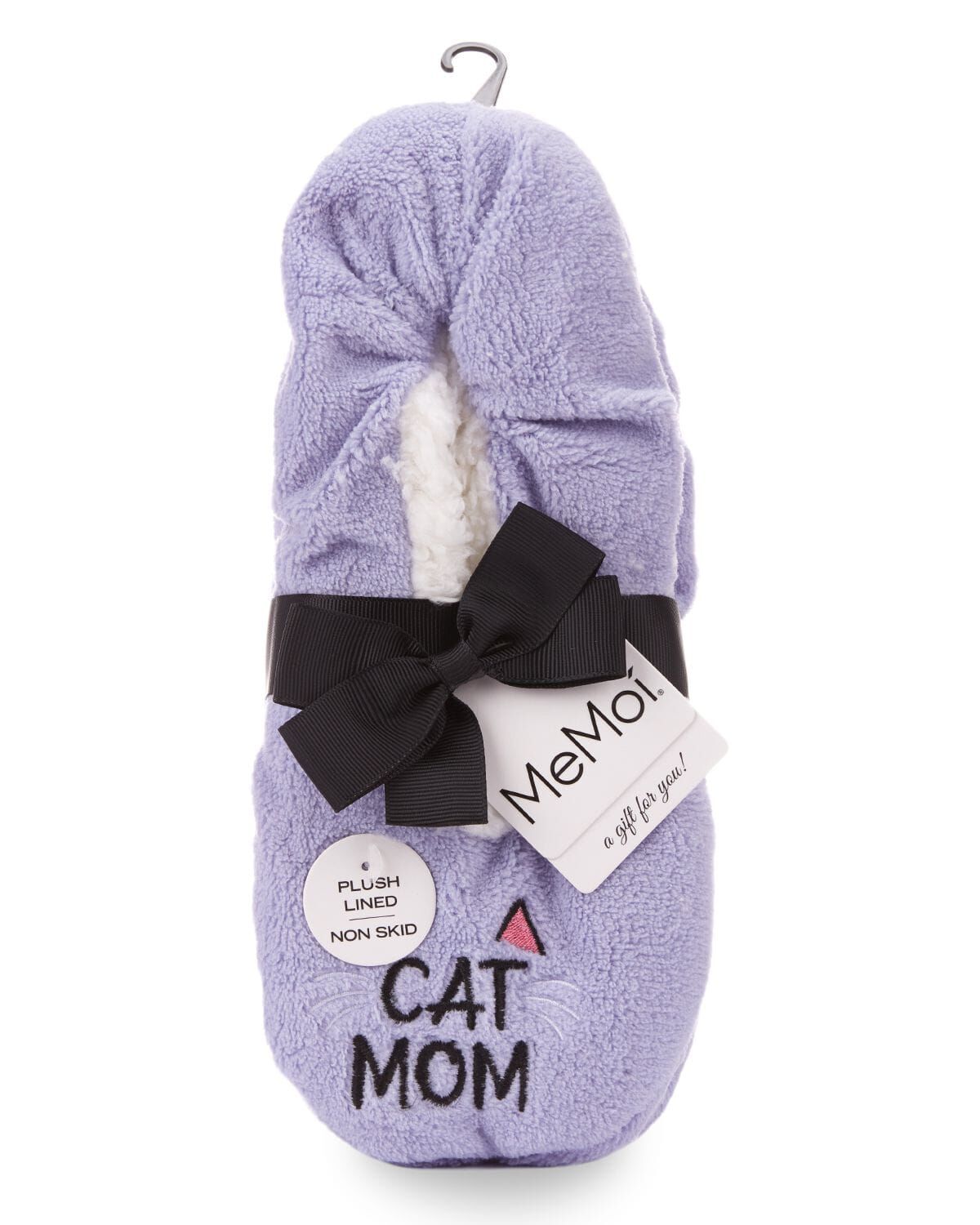 Women's Cat Mom Sherpa Lined Slippers, LAVENDER, alternate image number 2