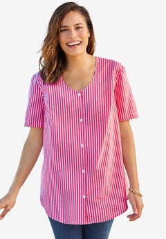 Seersucker Baseball Shirt