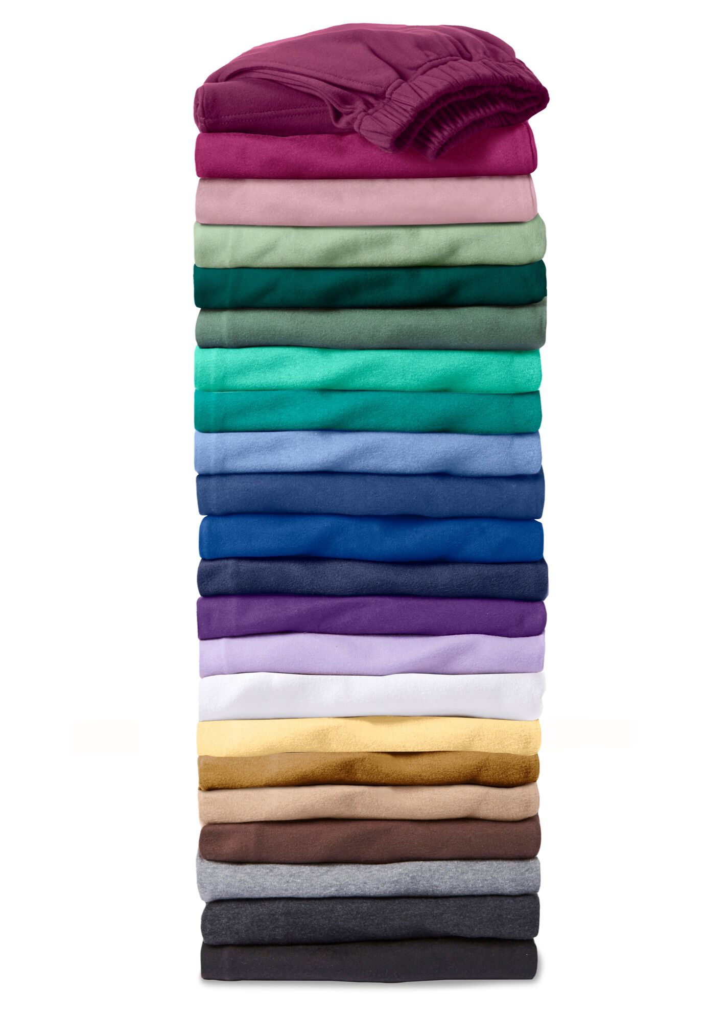 7-Day Straight-Leg Elastic-Waist Stretchy Knit Pant, , alternate image number 3