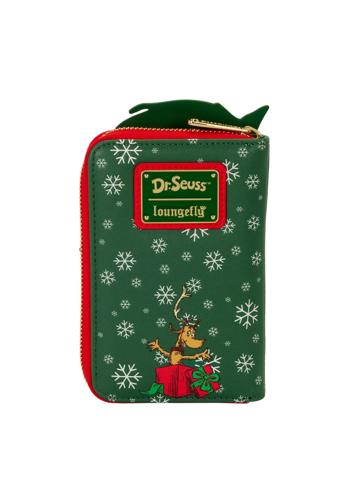 Loungefly x Dr. Seuss How the Grinch Stole Christmas! Tree Zip Around Wallet, GREEN, on-hover image number 1