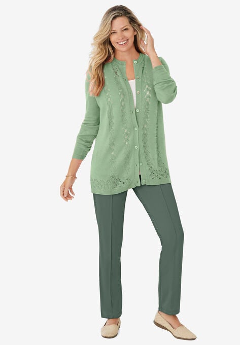 Elastic-Waist Soft Knit Pant, , alternate image number null
