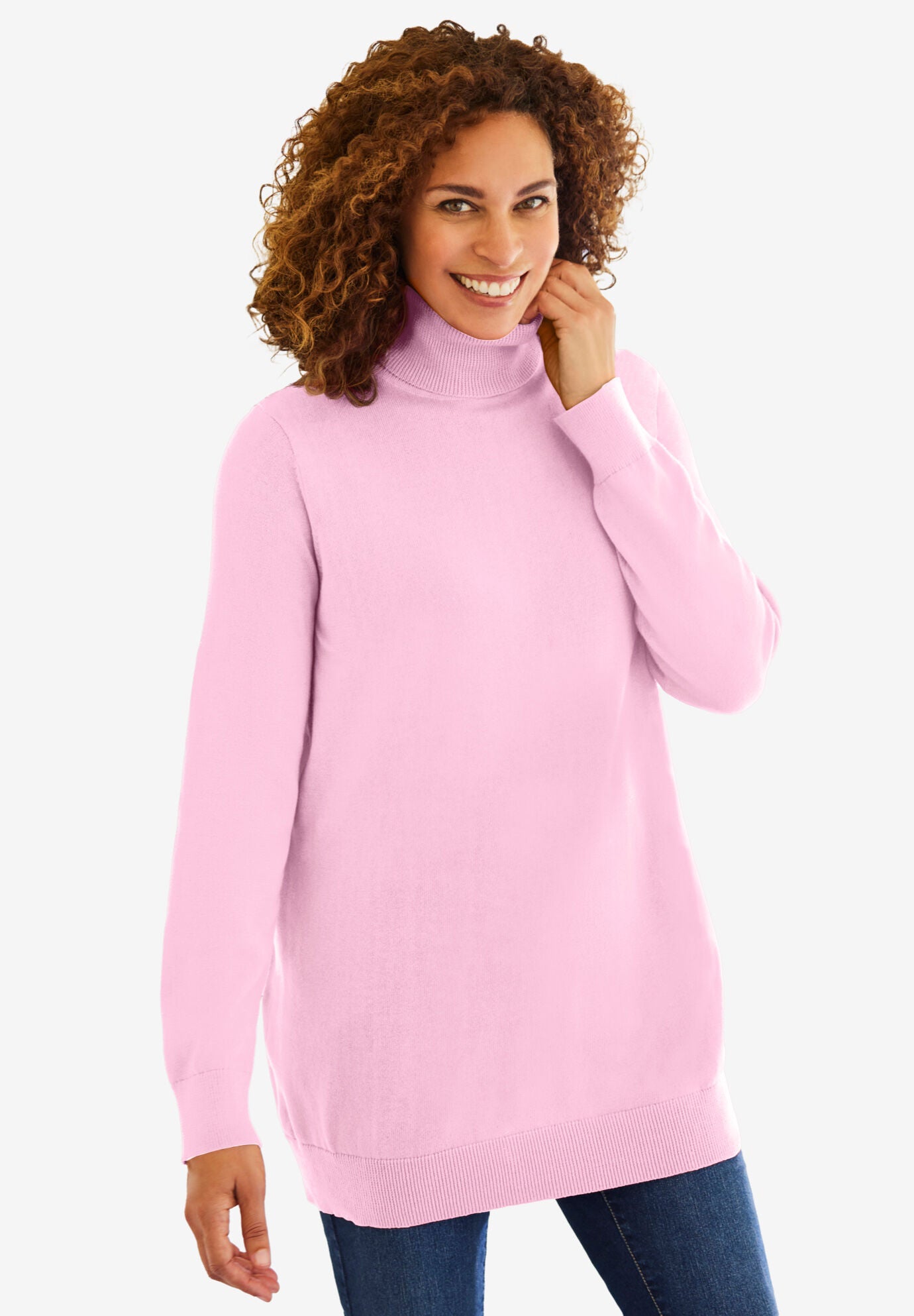 Woman within turtleneck outlet