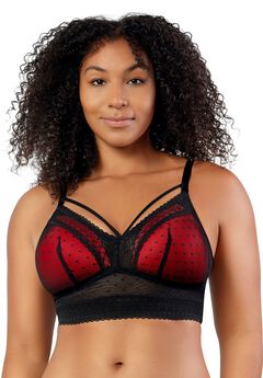 Mia Dot Wire-Free Padded Mesh Bralette