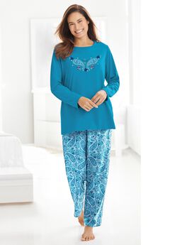 Long Sleeve Knit PJ Set