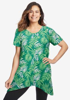 Textured Pointed Hem Tunic