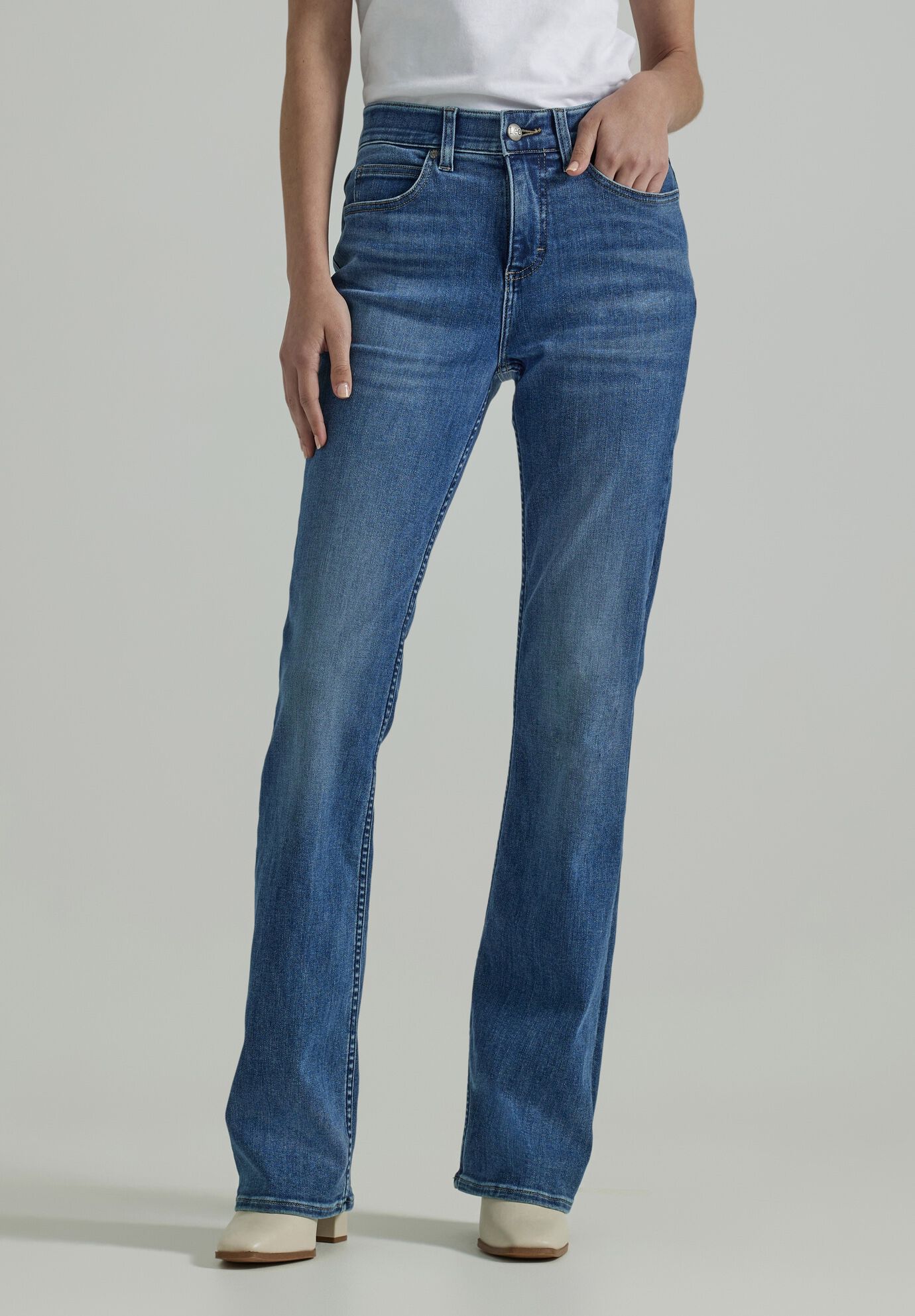 Ultra Lux Comfort With Flex Motion Bootcut Jean Jean, , alternate image number 5