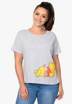 Winnie The Pooh & Friends Cropped T-Shirt Piglet Eeyore Tigger